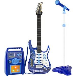 Kids Electric Guitar Play Set w/Whammy Bar, Mic & Amp, Blue - BRAND NEW